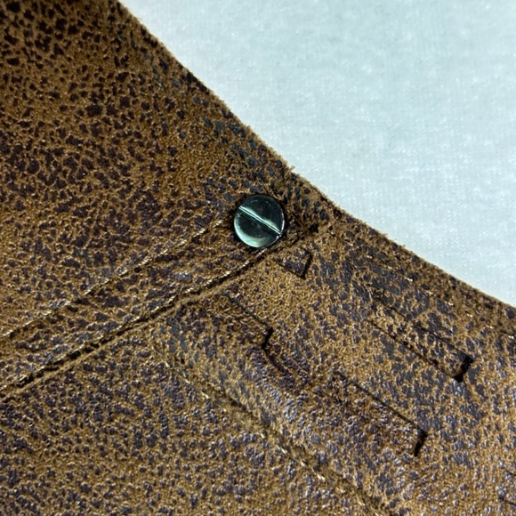 Lysse Austin Brown Faux Suede Open Front Moto Style Jacket Women's Size … - Picture 11 of 14